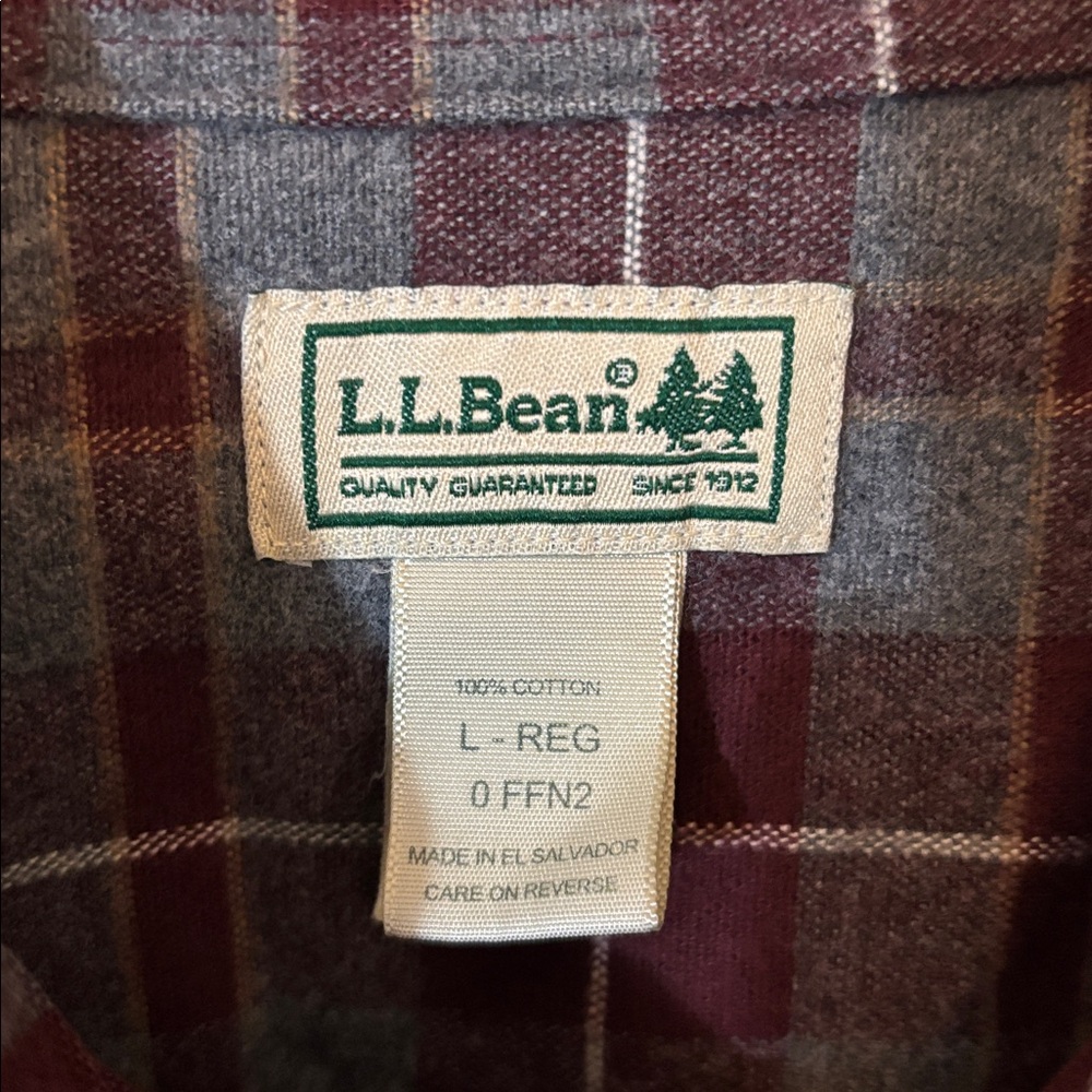 L.L. Bean Plaid Shirt heavy flannel - Picture 2 of 4